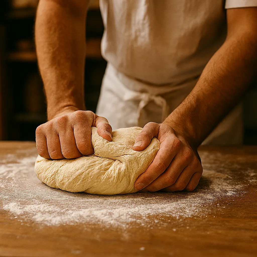 Pétrissage de la pâte à pain