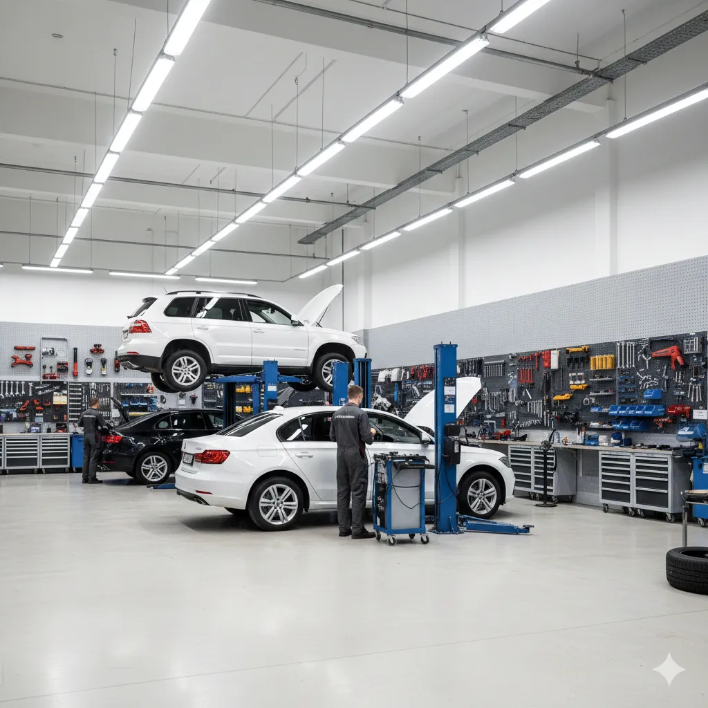 Poste de diagnostic dans l'atelier