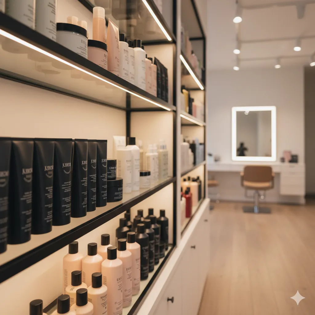 Rayon de produits bien organisé